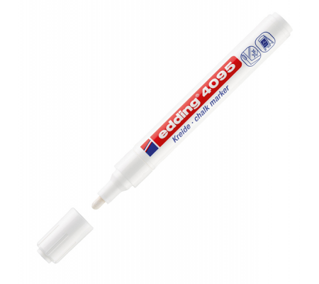 Marcatore 4095 - punta tonda - 2 - 3 mm - bianco - Edding E-4095 049