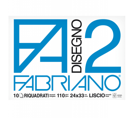 Album F2 - 24 x 33 cm - 10 fogli - 110 gr - liscio squadrato punto metallo - Fabriano - 04204205 - 8001348107385 - DMwebShop