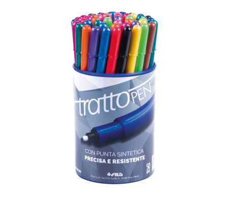 Pennarello fineliner Pen - 0,5 mm - colori assortiti - barattolo 50 pezzi - Tratto - 807100 - 8000825807107 - DMwebShop