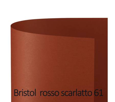 Cartoncino Bristol Color - 50 x 70 cm - 200 gr - rosso scarlatto 61 - conf. 25 pezzi - Favini - A35C012 - 8007057573503 - DMwebShop