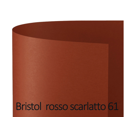 Cartoncino Bristol Color - 50 x 70 cm - 200 gr - rosso scarlatto 61 - conf. 25 pezzi - Favini - A35C012 - 8007057573503 - DMwebShop
