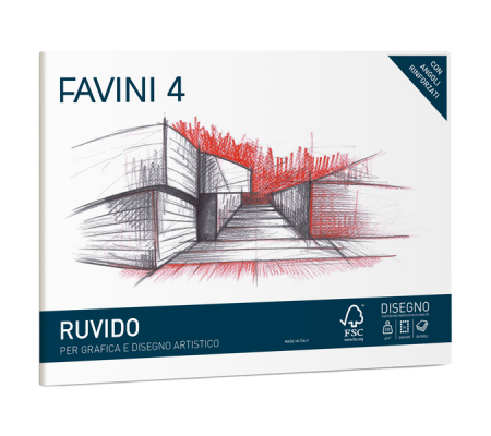 Album Favini 4 - 24 x 33 cm - 220 gr - 20 fogli ruvido - A168504 - 8007057331110 - DMwebShop
