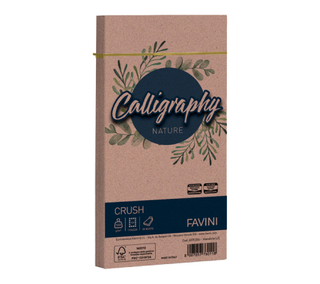 Busta Calligraphy Nature - 110 x 220 mm - 120 gr - mandorla - conf. 25 pezzi - Favini - A57C104 - A57C204 - 8007057747102 - DMwebShop