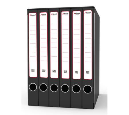 Gruppo registratori Sestetto - con 6 cartelle 3 lembi - 25,5x34,5 cm - dorso 23 cm - grigio - Rexel - King Mec - GKM6300 - 5028252505758 - DMwebShop