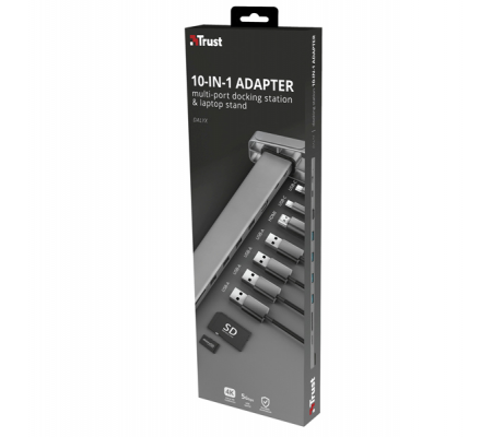 Docking station - multiporta USB-C - 10-in-1 - Dalyx - Trust - 23417 - 8713439234176 - 93731_6 - DMwebShop
