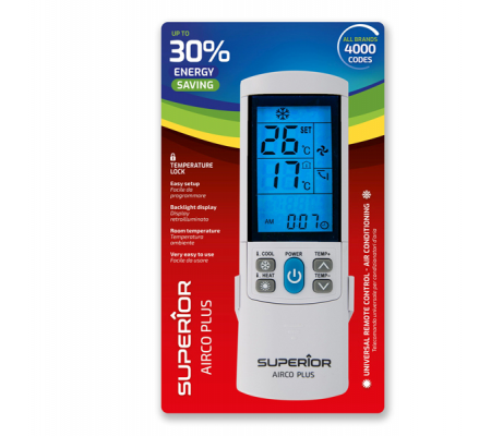 Telecomando universale Airco Plus - ad infrarossi - per condizionatori d'aria - Melchioni Family - 559535020 - 94949_1 - DMwebShop