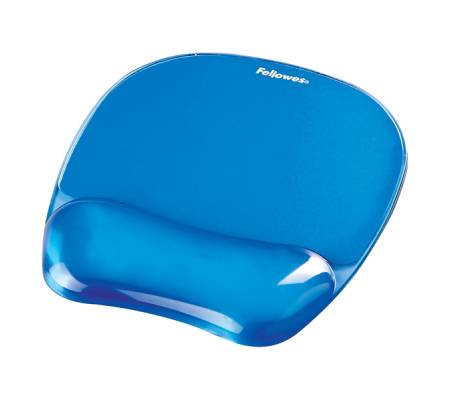 Mousepad con poggiapolsi in gel - blu trasparente - Fellowes - 9114120 - 77511911415 - DMwebShop