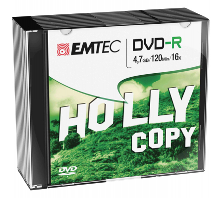 DVD-R - registrabile - 4,7 Gb - conf. 10 pz - Emtec - ECOVR471016SL - 3126170114655 - DMwebShop