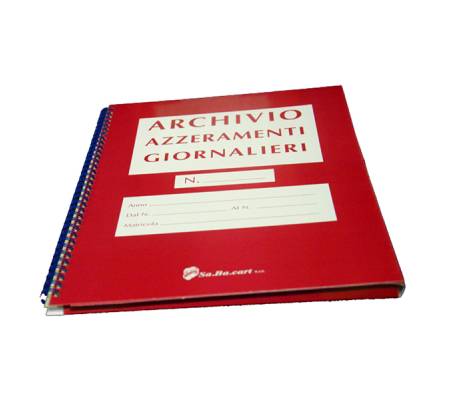 Cartella per azzeramenti giornalieri - per rotoli da 80 mm - Sabacart - C6MAZZ80 - 8024828707318 - DMwebShop