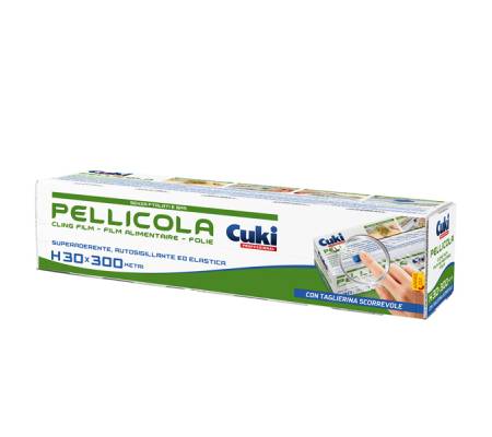 Roll pellicola trasparente con seghetto 300 mm x 300 mt PVC Cuki Professional 3530131 - 6443