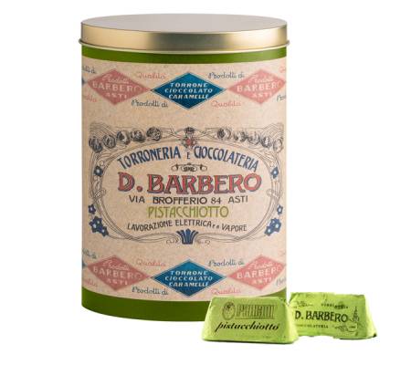 Gianduiotti - in scatola di metallo - gusto pistacchio - 150 gr - Barbero - METALGP - 8000813941400 - DMwebShop