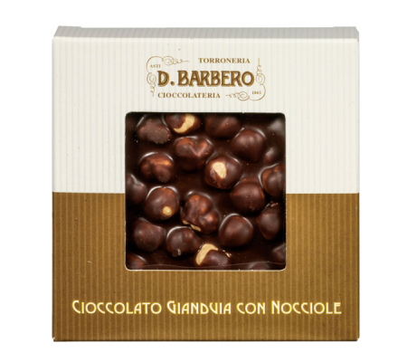 Tavoletta di cioccolato con nocciole - gianduja - 120 gr - Barbero - NOCCG - 8000813060057 - DMwebShop