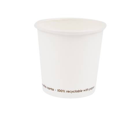 Bicchiere in carta - 100 ml - bianco - conf. 50 pezzi - Signor Bio - PGC001BIO50C - 8055715782644 - DMwebShop
