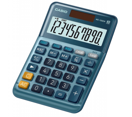 Calcolatrice da tavolo - MS-100EM - 10 cifre - blu - Casio - MS-100EM-W-EP - 4549526609923 - 47525_1 - DMwebShop