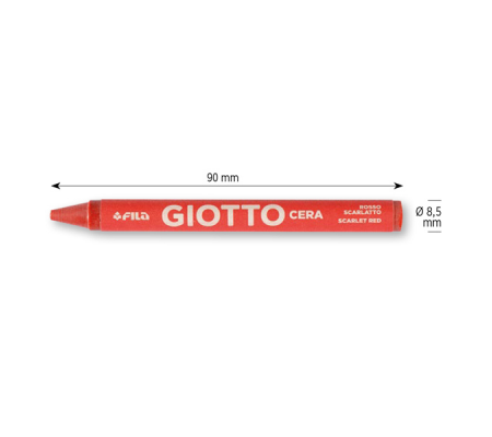 Pastelli cera - lunghezza 90 mm - con - Ø 8,5 mm - colori assortiti - barattolo 96 colori - Giotto - 523600 - 8000825001185 - 72586_1 - DMwebShop