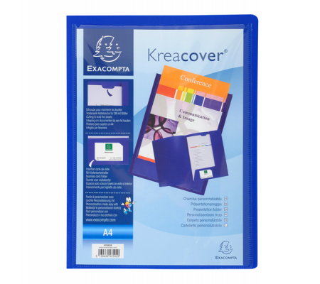 Cartella di presentazione Kreacover - in PP - 2 alette - colori assortiti - A4 - Exacompta - 43500E - 3130630435013 - 89309_2 - DMwebShop