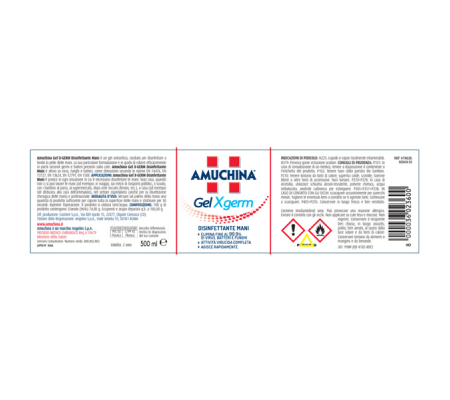 Gel X-Germ disinfettante mani - 80 ml - Amuchina Professional - 419631 - 8000036023242 - 89364_1 - DMwebShop