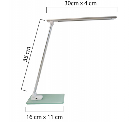 Lampada - da tavolo - a LED Popy - 6 W - alluminio-vetro - Unilux - 400124478 - 3595560029433 - 89702_1 - DMwebShop