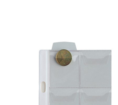 Buste forate Ercole porta monete 30 tasche PVC liscio - 21 x 29,7 cm - conf. 10 pezzi - Sei Rota - 512131 - 8004972005638 - 26061_1 - DMwebShop