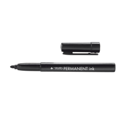 Marcatore Permanent Ink - punta tonda 2 mm - nero - conf. 12 pezzi - Tratto - 732503 - 8000825732539 - 37106_2 - DMwebShop