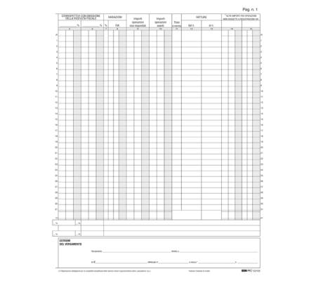 Registro Iva corrispettivi - 31 x 24,5 cm - 15 pagine - numerate - Edipro - E2103 - 8023328210304 - 50236_2 - DMwebShop