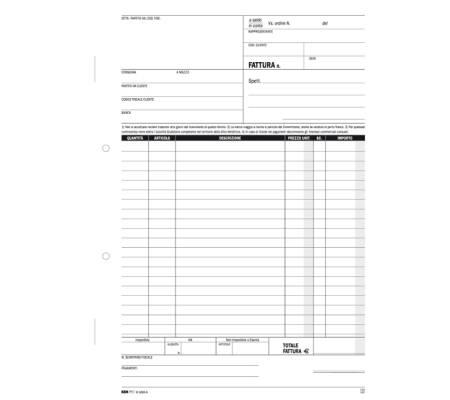 Blocco fatture 1 aliquota Iva - 50-50 fogli autoricalcanti - 29,7 x 21 cm - Edipro - E5283A - 8023328528317 - 50268_2 - DMwebShop