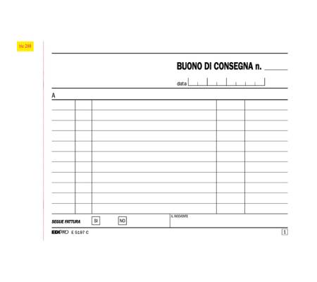 Blocco buoni di consegna - 50-50 fogli autoricalcanti - 12 x 17,5 cm - Edipro - E5197C - 8023328519711 - 50294_1 - DMwebShop
