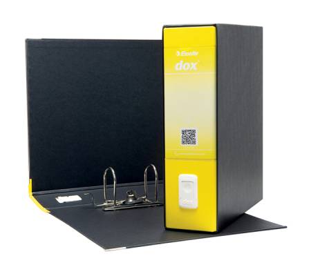 Registratore 1 - dorso 8 cm - commerciale - 23 x 29,7 cm - giallo - Esselte - Dox - D26106 - 8004389086992 - 51235_1 - DMwebShop