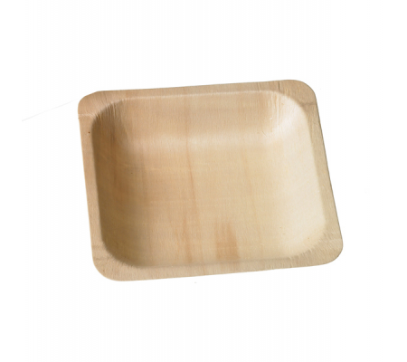 Piatti quadrati in legno - 14 x 14 x 2,5 cm - conf. 24 pezzi - Leone - Q1002 - 8024112910028 - 90279_1 - DMwebShop