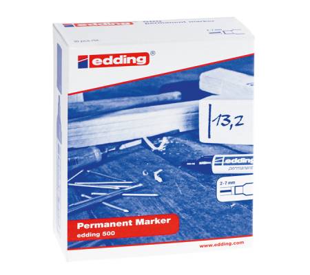 Marcatore permanente 500 - punta 2 - 7 mm - nero - Edding - E-500 001 - 4004764329625 - 46064_1 - DMwebShop