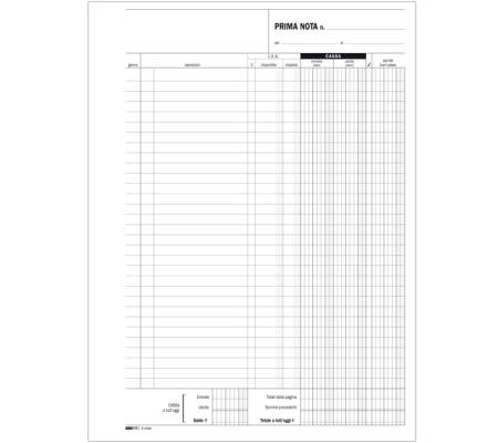 Blocco prima nota cassa - uso mano - 31 x 21 cm - 100 fogli - Edipro - E5356 - 8023328535605 - 54993_1 - DMwebShop