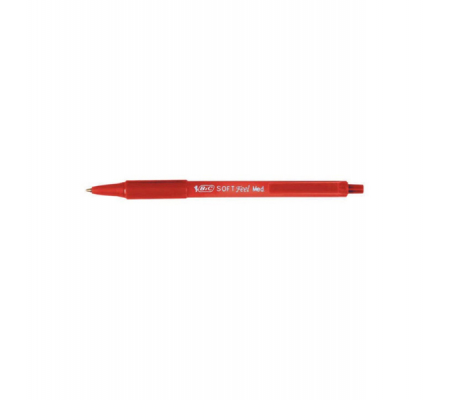 Penne a sfera a scatto Soft Feel - punta 1 mm - rosso - conf. 12 pezzi - Bic - 837399 - 070330914384 - 64325_1 - DMwebShop
