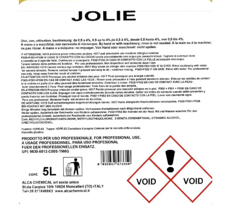Detergente per pavimenti Jolie - floreale-speziato - tanica da 5 lt - Alca - ALC486 - 8032937573359 - 74145_1 - DMwebShop