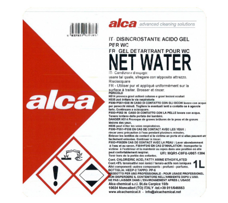 Detergente acido Net Water - tanica da 5 lt - Alca - ALC637 - 8032937572789 - 74150_1 - DMwebShop
