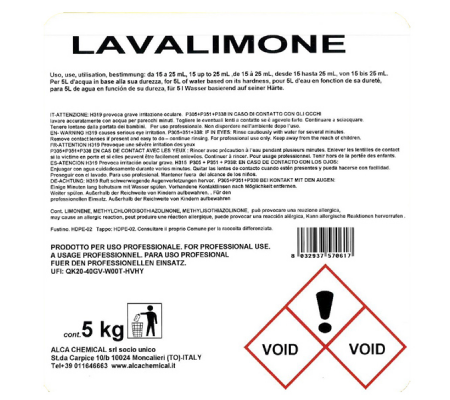 Detersivo per piatti Lavalimone - tanica da 5 lt - Alca - ALC585 - 8032937570617 - 74154_1 - DMwebShop