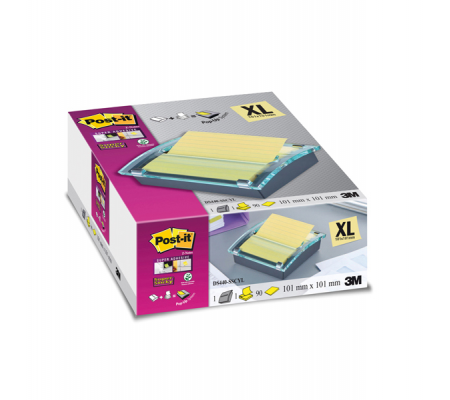 Dispenser Post it Super Sticky - giallo Canary - a righe - 101 x 101 mm - 90 fogli - Post-it - 4663 - 4891203055548 - 77359_1 - DMwebShop