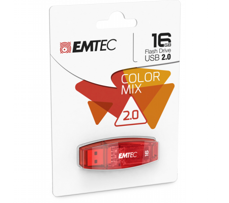 Memoria USB 2.0 - Rosso - 16 Gb - Emtec - ECMMD16GC410 - 3126170110619 - EMTD16GC410_1 - DMwebShop