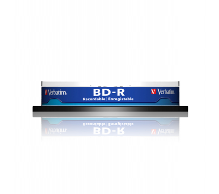Scatola 10 DVD Blu Ray BD-R SL - Jewel Case - Bianco-Blu - 25 Gb - Verbatim - 43742 - 023942437420 - VERBDVDBD-R25S_1 - DMwebShop