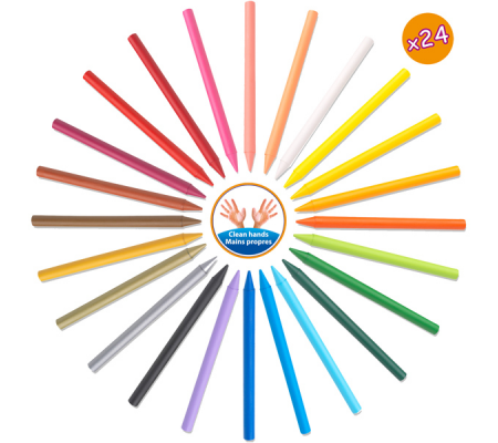 Pastelli colorati Plastidecor - plastica - colori assortiti - astuccio 24 colori - Bic - 8297724 - 3270220010722 - 46455_2 - DMwebShop