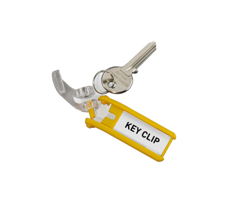 Portachiavi Key Clip - giallo - conf. 6 pezzi - Durable - 1957-04 - 4005546103822 - 58026_1 - DMwebShop
