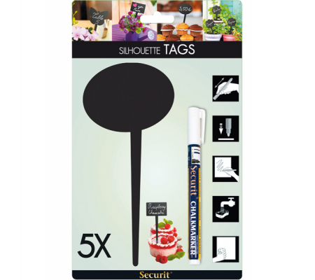 Silhouette Tags - formato fumetto - nero - set 5 pezzi - Securit - TAG-BUBBLE-5 - 8718226498991 - 74548_1 - DMwebShop