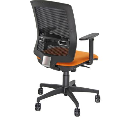 Sedia semidirezionale Molly A - con ruote e braccioli - schienale in rete nero - seduta rosso - Unisit - MLA/BRF/SR - 8050043748355 - 82806_1 - DMwebShop