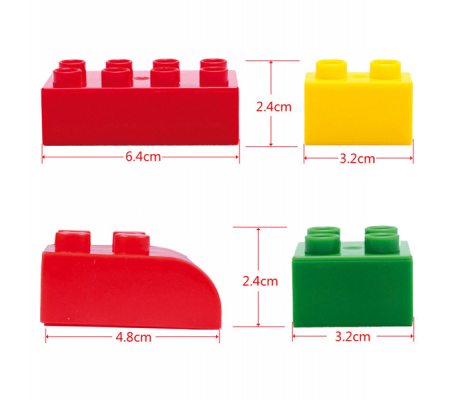 Mattoncini e accessori Midi da costruzione - in ABS - colori assortiti - bauletto da 188 pezzi - Cwr - 12353/3 - 88990_3 - DMwebShop