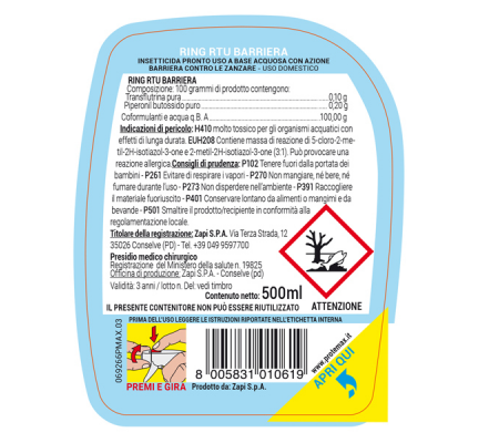 Spray ambiente insetticida antizanzare - 500 ml - Protemax - PROTE220 - 8005831010619 - 95726_1 - DMwebShop