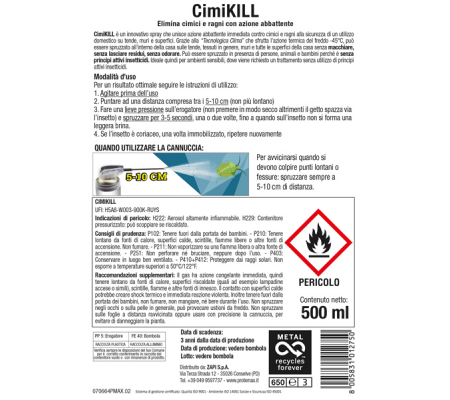 Spray Cimi kill per ragni cimici e millepiedi - 500 ml - Protemax - PROTE290 - 8005831012750 - 95730_1 - DMwebShop