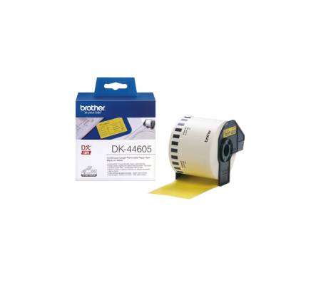 Nastro adesivo - rimovibile - nero-giallo - 62 mm x 30,48 mt - Brother - DK44605 - 4977766635158 - BRODK44605_1 - DMwebShop