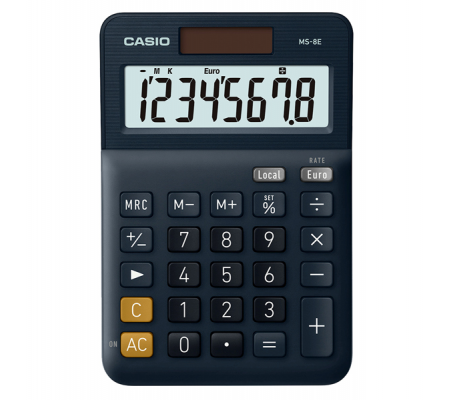 Calcolatrice da tavolo - MS-8E - 31,7 x 103 x 145 mm - 8 cifre - plastica - blu - Casio - MS-8E-W-EP - 4549526609893 - 67413_1 - DMwebShop