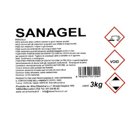 Detergente sanificante Sanagel - tanica da 3 lt - Alca - ALC863 - 8032937571294 - 78460_1 - DMwebShop