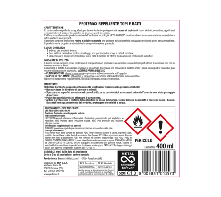 Repellente topi e ratti - 400 ml - Protemax - PROTE510 - 8005831013573 - 95732_1 - DMwebShop