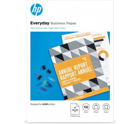 Confezione da 150 fogli carta fotografica laser patinata - 120 gr - A4 - Hp - 7MV82A - 193905504909 - HP7MV82A_1 - DMwebShop